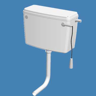 FUNDIPRO High Level Lever Handle Toilet Cistern