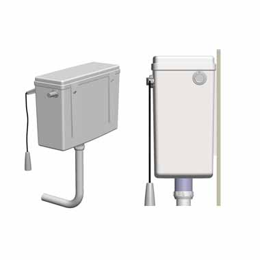 FUNDIPRO High Level Lever Handle Toilet Cistern