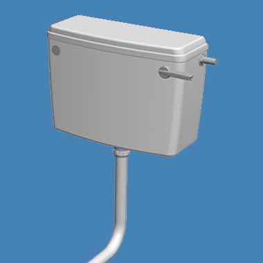 FUNDIPRO Low Level Lever Handle Toilet Cistern